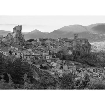 Lais Puzzle - Panoramablick auf Frias, Burgos, Spanien in schwarz weiß - 1.000 Teile