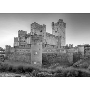 Lais Puzzle - Die Burg von La Mota ist eine Burg in der Stadt Medina del Campo, (Provinz Valladolid, Spanien) in schwarz weiß - 500, 1.000 & 2.000 Teile
