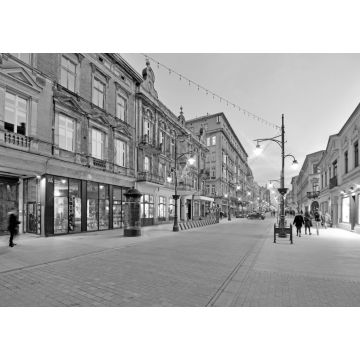 Lais Puzzle - Łódź, Polen - Piotrkowska-Straße in schwarz weiß - 1.000 Teile