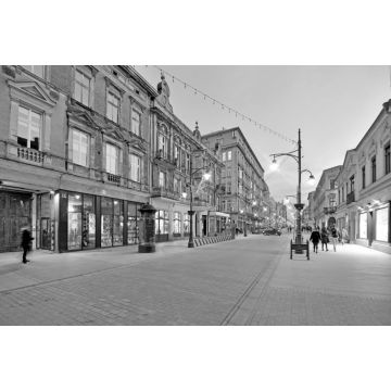 Lais Puzzle - Łódź, Polen - Piotrkowska-Straße in schwarz weiß - 2.000 Teile