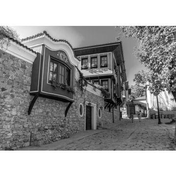 Lais Puzzle - Erstaunliche Straße in der Stadt Plovdiv in Bulgarien in schwarz weiß - 500, 1.000 & 2.000 Teile