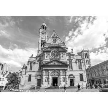 Lais Puzzle - Die Kirche Saint-Etienne-du-Mont in Paris, Paris, Frankreich in schwarz weiß - 1.000 Teile