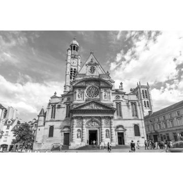 Lais Puzzle - Die Kirche Saint-Etienne-du-Mont in Paris, Paris, Frankreich in schwarz weiß - 2.000 Teile
