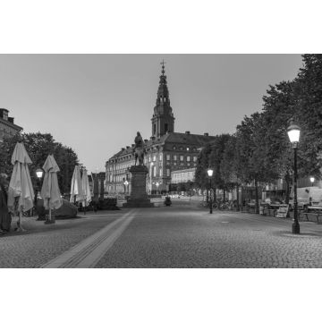 Lais Puzzle - Schloss Christiansborg, Kopenhagen, Dänemark in schwarz weiß - 2.000 Teile