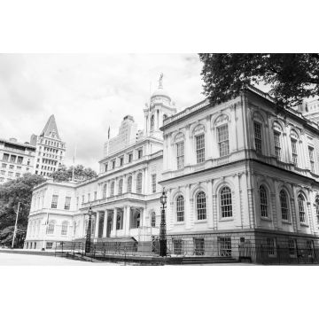 Lais Puzzle - Das New Yorker Rathaus in Manhattan in New York City, USA in schwarz weiß - 2.000 Teile