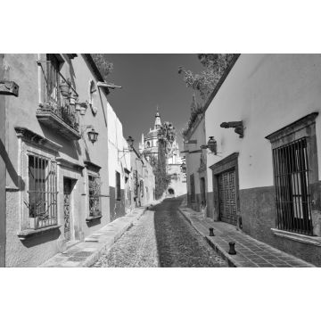 Lais Puzzle - Mexiko, Farbenfrohe Gebäude und Straßen von San Miguel de Allende im historischen Stadtzentrum in schwarz weiß - 2.000 Teile