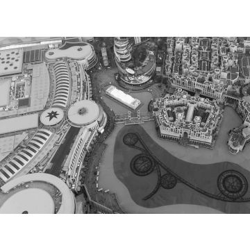 Lais Puzzle - Luftaufnahme der Stadt Dubai Malli, Vereinigte Arabische Emirate in schwarz weiß - 500, 1.000 & 2.000 Teile