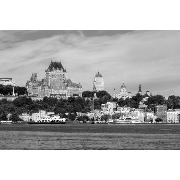 Lais Puzzle - Skyline der alten Stadt Quebec, Quebec, Kanada in schwarz weiß - 2.000 Teile