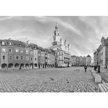 Lais Puzzle - Stadtzentrum und Rathaus - Poznan - Polen in schwarz weiß - 500, 1.000 & 2.000 Teile