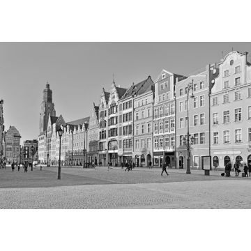 Lais Puzzle - Alter Markt in Breslau (Wroclaw), Polen in schwarz weiß - 2.000 Teile