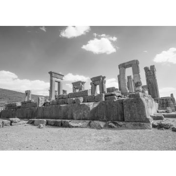 Lais Puzzle - Ruinen der antiken Stadt Persepolis oder Takht-e-Jamshid, Hauptstadt des Persischen Reiches der Achämeniden in Shiraz, Iran in schwarz weiß - 500, 1.000 & 2.000 Teile
