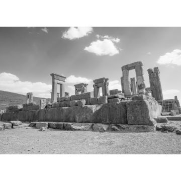 Lais Puzzle - Ruinen der antiken Stadt Persepolis oder Takht-e-Jamshid, Hauptstadt des Persischen Reiches der Achämeniden in Shiraz, Iran in schwarz weiß - 1.000 Teile