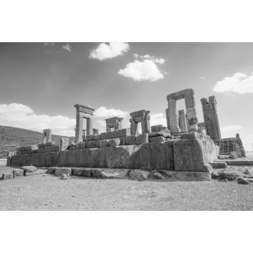 Lais Puzzle - Ruinen der antiken Stadt Persepolis oder Takht-e-Jamshid, Hauptstadt des Persischen Reiches der Achämeniden in Shiraz, Iran in schwarz weiß - 2.000 Teile