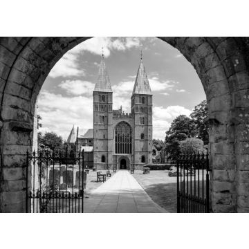 Lais Puzzle - Southwell Mister und romanische Kathedrale in Nottinghamshire, England in schwarz weiß - 500, 1.000 & 2.000 Teile
