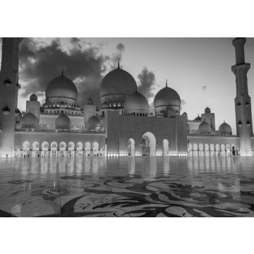 Lais Puzzle - Große Moschee Sheikh Zayed in Abu Dhabi, Vereinigte Arabische Emirate in schwarz weiß - 500, 1.000 & 2.000 Teile