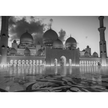 Lais Puzzle - Große Moschee Sheikh Zayed in Abu Dhabi, Vereinigte Arabische Emirate in schwarz weiß - 1.000 Teile