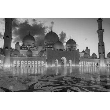 Lais Puzzle - Große Moschee Sheikh Zayed in Abu Dhabi, Vereinigte Arabische Emirate in schwarz weiß - 2.000 Teile