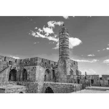 Lais Puzzle - Innenhof des Davidsturms in Jerusalem, Israel in schwarz weiß - 500, 1.000 & 2.000 Teile