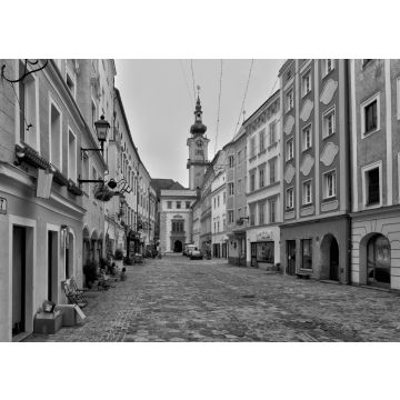 Lais Puzzle - Linz, Österreich. Stadtzentrum von Linz im Winter in schwarz weiß - 500, 1.000 & 2.000 Teile