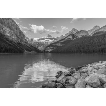 Lais Puzzle - Lake Louise bei Sonnenuntergang. Banff National Park. Alberta. Kanada in schwarz weiß - 2.000 Teile