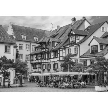 Lais Puzzle - Mittelalterliche Altstadt Meersburg in schwarz weiß - 1.000 Teile