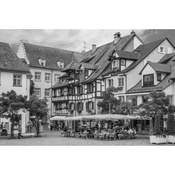 Lais Puzzle - Mittelalterliche Altstadt Meersburg in schwarz weiß - 2.000 Teile
