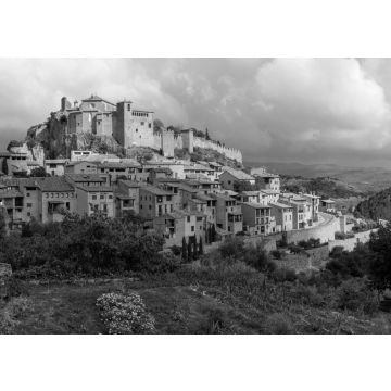 Lais Puzzle - Alquezar, mittelalterliches Dorf in der Provinz Huesca, Spanien in schwarz weiß - 500, 1.000 & 2.000 Teile