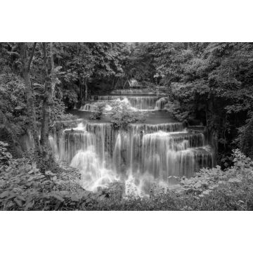 Lais Puzzle - Huai Mae Khamin Wasserfall Stufe 4, Khuean Srinagarindra National Park, Kanchanaburi in schwarz weiß - 2.000 Teile