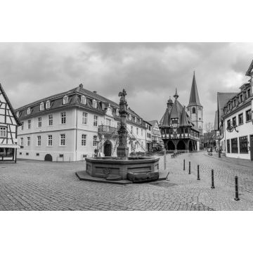 Lais Puzzle - Rathaus Michelstadt im Odenwald in schwarz weiß - 2.000 Teile