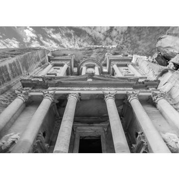 Lais Puzzle - Unglaublicher und mystischer Blick auf das Al Khazneh Grabmal. Das Schatzkammergrab von Petra, Jordanien in schwarz weiß - 500, 1.000 & 2.000 Teile