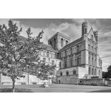 Lais Puzzle - Südwand der Peterborough Kathedrale, Cambridgeshire, England, Großbritannien in schwarz weiß - 2.000 Teile
