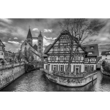 Lais Puzzle - Klein-Venedig in Esslingen am Neckar in schwarz weiß - 2.000 Teile