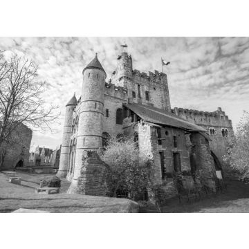 Lais Puzzle - Schloss Gravensteen in Gent, Flandern, Belgien in schwarz weiß - 500, 1.000 & 2.000 Teile