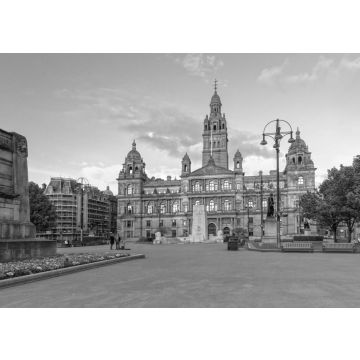 Lais Puzzle - Glasgow City Chambers und George Square in Glasgow, Schottland in schwarz weiß - 500, 1.000 & 2.000 Teile