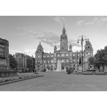 Lais Puzzle - Glasgow City Chambers und George Square in Glasgow, Schottland in schwarz weiß - 1.000 Teile