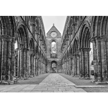 Lais Puzzle - Jedburgh Abbey in den schottischen Borders, Schottland in schwarz weiß - 500, 1.000 & 2.000 Teile