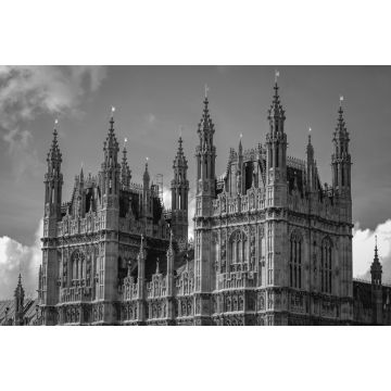 Lais Puzzle - Nahaufnahme des Palace of Westminster in London City, UK in schwarz weiß - 2.000 Teile
