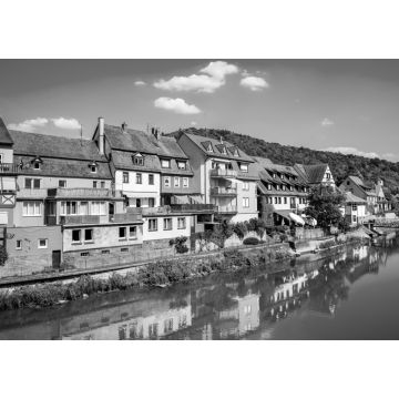 Lais Puzzle - Landschaft in Wertheim am Main, Deutschland in schwarz weiß - 1.000 Teile