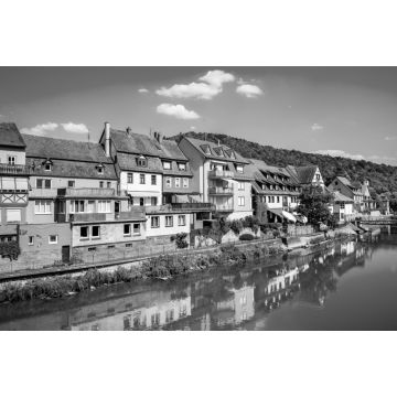 Lais Puzzle - Landschaft in Wertheim am Main, Deutschland in schwarz weiß - 2.000 Teile