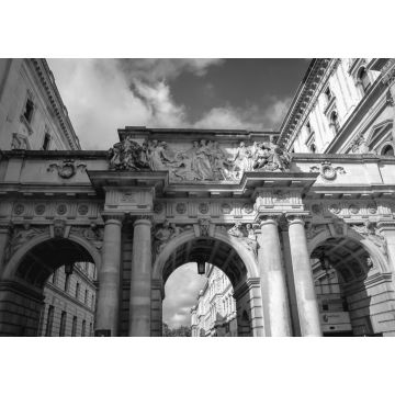 Lais Puzzle - Tor neben dem Gebäude des Foreign & Commonwealth Office in London City, UK in schwarz weiß - 1.000 Teile