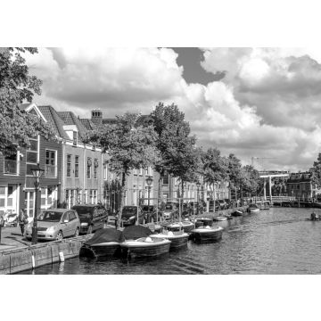 Lais Puzzle - Gracht in Alkmaar, Holland in schwarz weiß - 500, 1.000 & 2.000 Teile