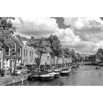 Lais Puzzle - Gracht in Alkmaar, Holland in schwarz weiß - 2.000 Teile