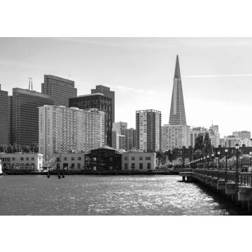 Lais Puzzle - Skyline von San Francisco mit Blick auf den Hafen in schwarz weiß - 500, 1.000 & 2.000 Teile