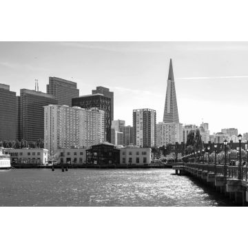 Lais Puzzle - Skyline von San Francisco mit Blick auf den Hafen in schwarz weiß - 2.000 Teile