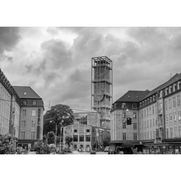 Lais Puzzle - Rathaus der Stadt Aarhus, Dänemark in schwarz weiß - 1.000 Teile
