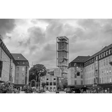 Lais Puzzle - Rathaus der Stadt Aarhus, Dänemark in schwarz weiß - 2.000 Teile