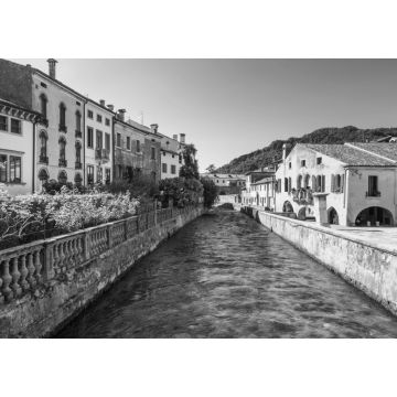 Lais Puzzle - Die Stadt Vittorio Veneto in schwarz weiß - 1.000 Teile