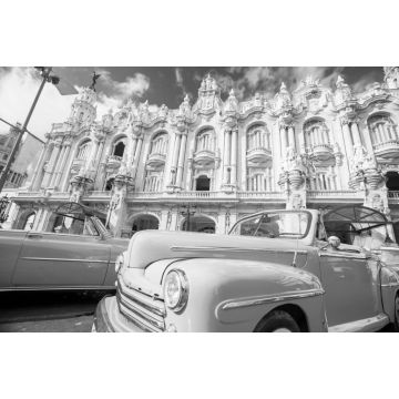 Lais Puzzle - Oldtimer in Havanna, Kuba in schwarz weiß - 2.000 Teile