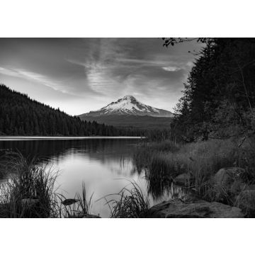 Lais Puzzle - Sonnenuntergang am Mount Hood in schwarz weiß - 500, 1.000 & 2.000 Teile