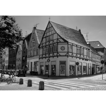 Lais Puzzle - Altstadt von Glückstadt in Deutschland in schwarz weiß - 1.000 Teile